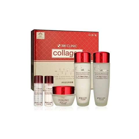 3W Clinic set de cuidado facial con colágeno