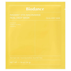 Mascarilla hidrogel de nueva generación con niacinamida  - Biodance Radiant Vita Niacinamide Real Deep Mask