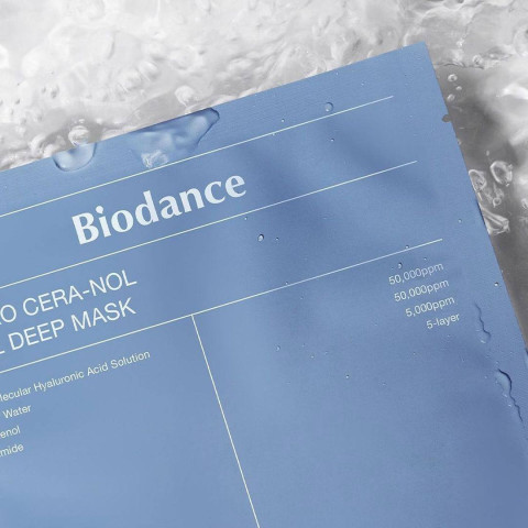 Mascarilla nocturna de hidrogel con ceramidas para piel seca — Biodance Hydro Cera-Nol Real Deep Mask