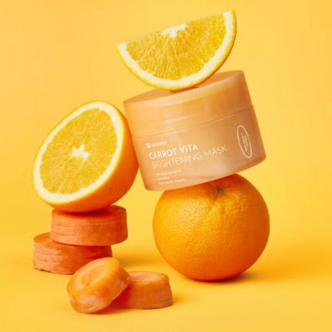 Mascarillas Iluminadoras Leaders Carrot Vita Brightening Mask  (14 unidades) 