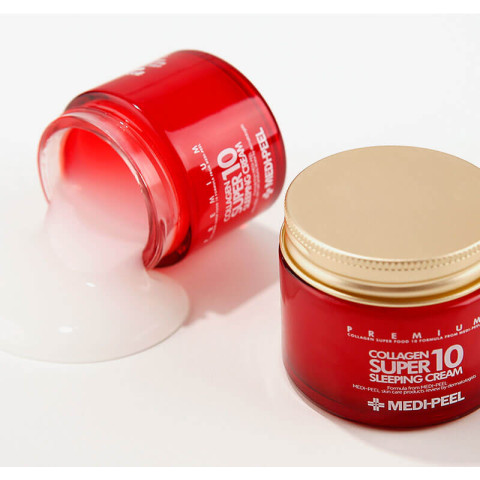  Crema facial nocturna rejuvenecedora con colágeno Medi-Peel Collagen Super10 Sleeping Cream, 70 ml