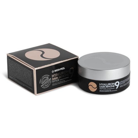 Parches iluminadores para el contorno de ojos con péptidos MEDI-PEEL Hyaluron Dark Benone Peptide 9 Ampoule Eye Patch