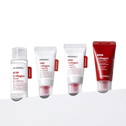 Set de minitallas faciales con colágeno y péptidos Medi-Peel Red Lacto Collagen Skin Care Trial Kit