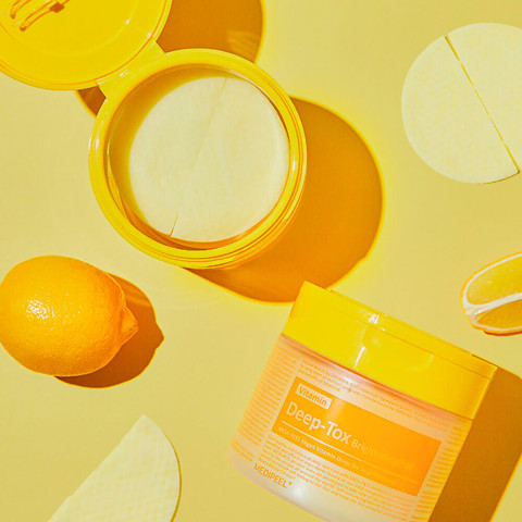 Discos faciales iluminadores con vitaminas MEDI-PEEL Vitamin Deep-Tox Brightening Pad (50 uds.)