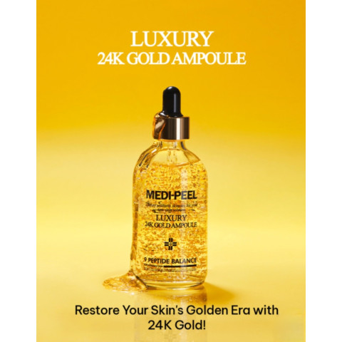 Sérum en ampolla con oro de 24 quilates para la elasticidad de la piel MEDIPEEL⁺ Luxury 24K Gold Ampoule (100 ml)