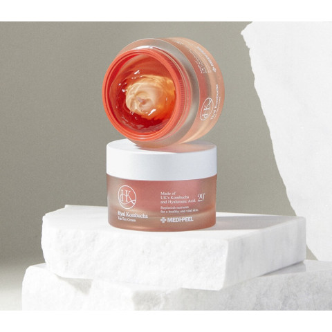 Crema bifásica con kombucha y ceramidas MEDIPEEL Hyal Kombucha Tea-Tox Cream, 50 ml