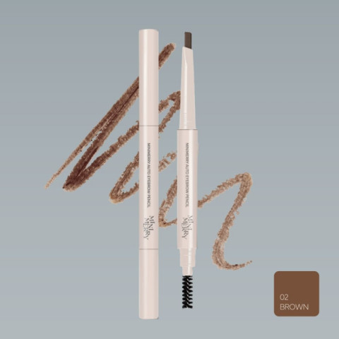 Lápiz automático para cejas MINIMERRY Eyebrow Pencil tono Brown 02