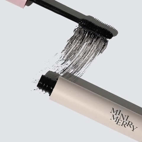 Máscara resistente al calor con efecto volumen y curvatura MINIMERRY Curling & Volume Mascara