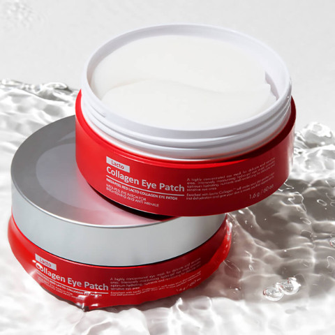 Parches antiedad de hidrogel con colágeno y lactobacilos - MEDIPEEL Red Lacto Collagen Eye Patch, 60 unidades