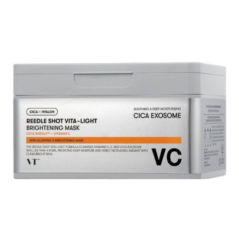 Set de mascarillas de tela iluminadoras con microagujas VT Cosmetics Reedle Shot Vita-Light Brightening Mask