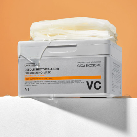 Set de mascarillas de tela iluminadoras con microagujas VT Cosmetics Reedle Shot Vita-Light Brightening Mask