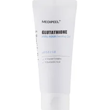 Gel espumoso hidratante para el rostro para un brillo radiante - MEDIPEEL Glutathione Hyal Aqua Foaming Gel, 150 ml