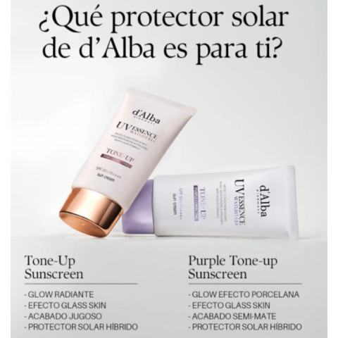 d'Alba Waterfull Tone-Up Sun Cream SPF50+ PA++++ Purple Correcting, 50 ml