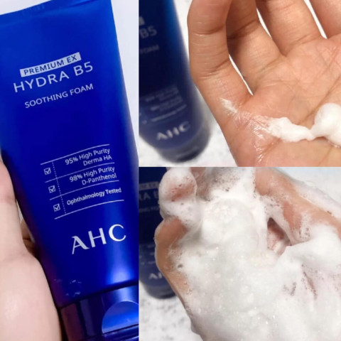 Espuma limpiadora premium con efecto calmante AHC Premium Hydra B5 Soothing Foam 180 ml